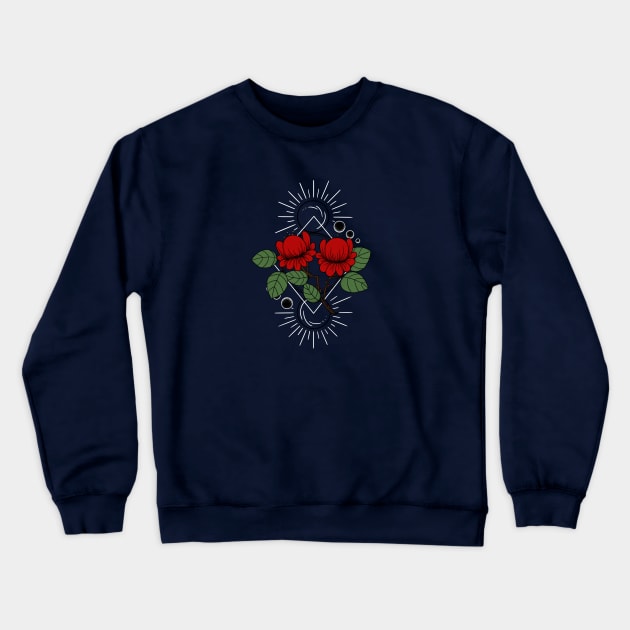 Blossoming Crewneck Sweatshirt by Cosmic Queers